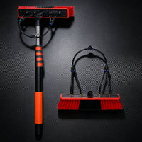 High-Reach Solar Panel Cleaning Brush Extendable Telescopic Cleaning Brush Telescoping Water-Fed Washing Kit Adjustable for Cleaners, Window Panes, Roofs