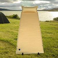 Inflatable Mattress and Air Bed for Car Camping, Self-Inflating Roll Mat Camping with Integrated Pillow, Thickened 210T Polyester Outdoor Pad