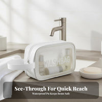 Transparent Makeup Bag Large Capacity Transparent Cosmetic Organizer Easy to Clean Waterproof Wash Bag for Jet-Setters, Students, Washroom, Gym
