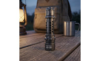 Perforated Grip LED Flashlight Protective Bezel Flashlight Textured Hand Torch Rugged for Outdoor Use