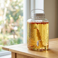 Glass Fermentation Jar with Spigot for Wine, Fruit, and Pickles