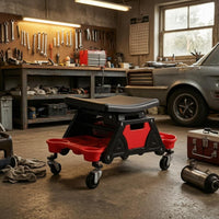 Rolling Repair Stool Brake Casters Service Stool Molded for Auto Repair