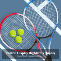 Lightweight Tennis Racket with Rebound Ball Portable Solo Tennis Practitioner Set Non-Slip Grip for Children, Beginners, Backyard, Park