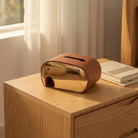 Tissue Box Cover Decorative Tissue Box Cover with Mirror Finish Modern Holder for Reception Area