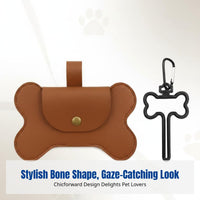 PU Leather Pet Waste Bag Holder, Portable Dog Waste Bag Dispenser, Hanging Cat Dog Waste Bag, Multi-Color, Outdoor Cleaning
