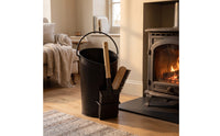 Ash Container with and Brush Portable Hearth Cleanup Organizer Heavy Duty