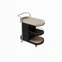 Mobile Design Rolling C-Shaped Table On casters C-Shaped Couch Stand Multi-Purpose eveningstand Space-Saving for Apartment Dwellers, Homeowners, Home Workers, Living Room, Bedroom, Balcony, Small Spaces