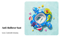 Anti-Rollover Swim Loop PVC Infant Swim Float with Seat Thickened Material Inflatable Young Child Pool Boat for Young Children, Infants