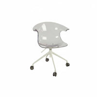 Adjustable Height Wheeled Study Chair Nordic Design Office Furniture Minimalist and design rotating Function for Home Workers, Students, Managers, Conference Room, Bedroom, Vanity