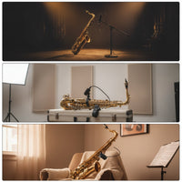 Spring-Loaded Saxophone Mic Clip Slimline Saxophone Mic Clip Compact Textured Grip for Saxophonists, Gigs, Rehearsals, Recording