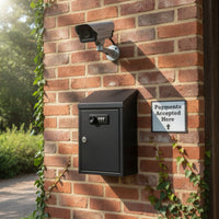 Compact Mailbox with Combination Lock Metal Wall Mailbox Secure Letterbox Modern for Entryways, Apartments, Offices