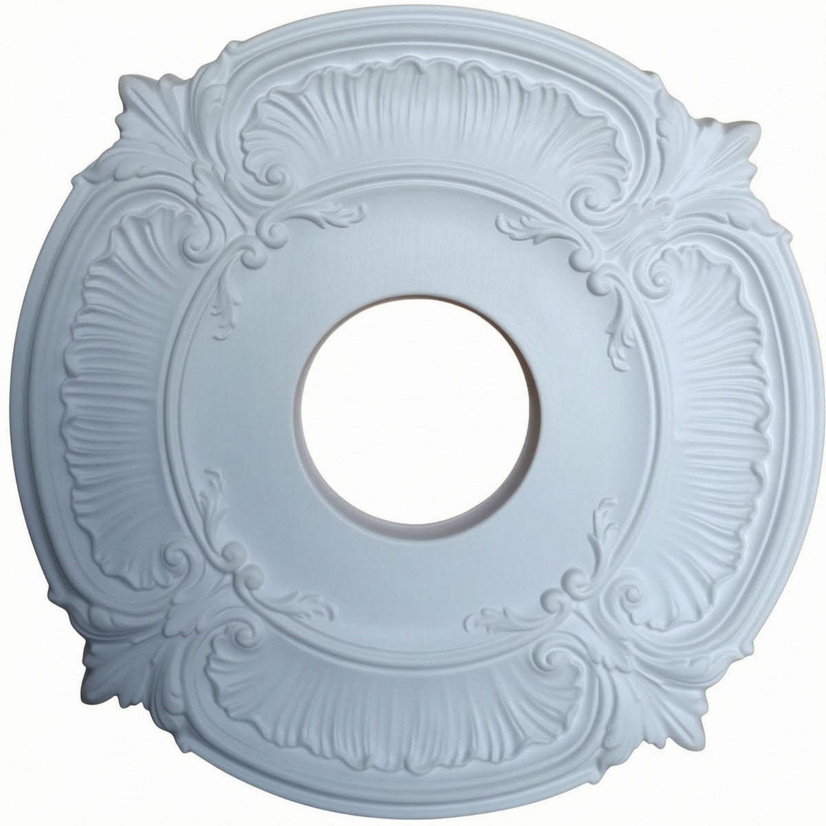 Imitation Plaster Pendant Light Canopy Beaded Border Decorative Ceiling Mount Concentric Detailing Ceiling Lamp Plate White