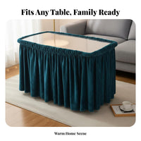 Soft and Comfortable Heated Table Cover Long-Lasting Heat Retention Mahjong Table Surround Anti-Pilling for Families, Adults, Winter, Dining