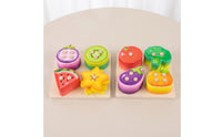 Sorting and Stacking Toy with Pegs Fine Motor Wooden Toy with Peg Columns Early-Learning Color Sorting and Stacking Game for Preschoolers, Classrooms
