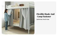 Light-Blocking Bunk Bed Curtain Total Blackout Bunk Bed Tent Thickened Design Privacy Screen Easy to Install for Students, Dorm Residents, Roommates, Dormitory, Shared Room