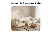 Andh Cuboid Sofa Creamy and Appearance Living Room Furniture cumulusLike Comfort Couch for Apartment Dwellers, Residents, Lounge Area, Home