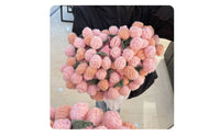 Gradient Color Knitted Bouquet Unique Gift Soft Yarn Flower Bouquet Long Handmade Yarn Flowers for Mom, Wife, Home Decor, Birthday, Weddings