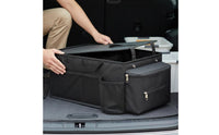 Foldable Trunk Organizer Foldable Design Foldable Car Storage Bin Large Capacity Vehicle Organizer with Insulated Compartment for Vacationers, Parents