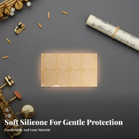 8 Pieces Saxophone Mouthpiece Guard Strong Adhesion Dental Guard Embouchure Aid Musical Instrument Accessory for Musicians, Music Practice