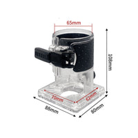 Long-Lasting Transparent Trimmer Base Sturdy Construction Transparent Router Base Milling Support for Woodworking, Workshop