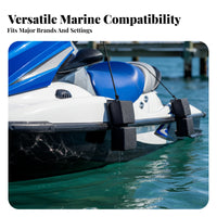2 Pieces Defensive Black Boat Bumper No Roll Design Padded Boat Bumper Dock Protection Marine Gear Non Marking