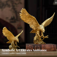 Spread Feathers Avian Sculpture Detailed Craftsmanship Resin Avian Sculpture Decoration Spreading Feathers Figurine