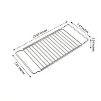 Extendable Retractable Dish Rack, Carbon Steel Dish Drainer and Bowl Drainage Rack, Space Saving Over Sink Home Kitchen Storage, Contemporary Style