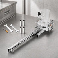 Adjustable Wood-Routing Slotting Jig Precision Slotting Jig with Guide Easy to Use Tool Heavy-Duty for Woodworkers