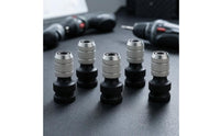 5 Pieces Knurled Telescopic Spring Sleeve Adapter Metal Impact Wrench Adapter Head Long-Lasting Power Tool Accessory High Strength