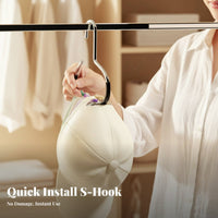 Loop Hat Hanger Sturdy Metal Construction Hanging Hat Organizer for Wardrobe