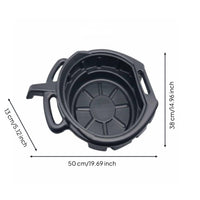 Oil Drain Pan Reusable Car Oil Change Pan Ergonomic Handle for DIY Enthusiasts