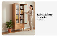 Nordic design Narrow Wooden bookshelf sturdy Wood Construction bookshelf Japanese Design Shelving Unit Space-Saving for Book Lovers, Apartment Dwellers, Office Workers, Study Room, Small Spaces, Bedroom, Entryway