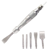Mini Air Scraper with Interchangeable Heads Stainless Steel Pneumatic Scraper Knurled Air Hammer Kit Quick-Connect for Welders, Mechanics, DIYers, Metal Joining, Scraping, Shell Opening