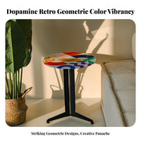 Designer Look Colorful Round Pedestal Table Modern Aesthetic Round Pedestal Accent Table Versatile Decor Piece Home Furnishing Multifunctional for Interior Design Enthusiasts, Young Adults, Homeowners, Living Room, Corner Space, Lounge Area, Bedroom