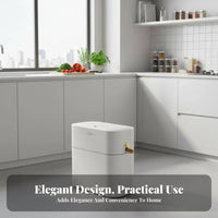 Drawstring Trash Can Large Capacity Slim Trash Can Automatic-Close Ing Waste Bin Space Saving Household Supplies Odor Close