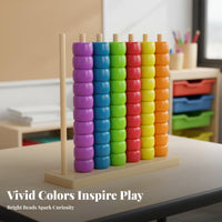 Educational Color Sorting Stacking Rings Hand-Eye Coordination Educational Counting Toy Develops Fine Manual Skills for Toddlers