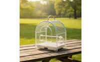 Portable Bird Cage Transparent Travel Carrier Comfortable Pet Supply for Small Birds