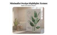 Foldable Design 4-Panel Partition Movable 4-Panel Woven separater Modern Minimalist aesthetic Folding Screen Freestanding for Homeowners, Apartment Dwellers, sectionice Workers