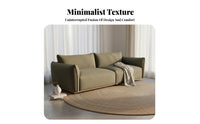 Lowheight Block Lounger Wabi-Sabi Aesthetic Couch Italian Inspired Interior Seating for Apartment Dwellers, Homeowners, Living Room, Lounge Area
