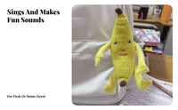 Sound-Making Singing Banana Stuffed Toy Cute Design Funny Banana Keychain Soft and Long-Lasting for Children, Teens, Backpack Decoration