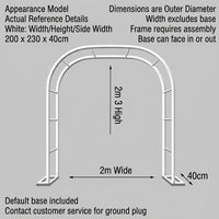 Garden Arch for Elegant Garden Decor, Garden Arches Metal Strong and Heavy Duty for Plant Support, Wide 350cm Wedding Arch, Metal Ground-Standing