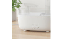 Quiet Operation LED Night Light Humidifier Waterless Auto Shut-Deactivate High-Frequency Mist Humidifier 3 Timer Settings Desktop Raindrop Dispenser for Bedroom