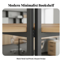 Room Divider with Shelves Minimalist Design Industrial Room Divider Bookcase Multi-Functional Freestanding Partition Screen for Retail Store, Entryway