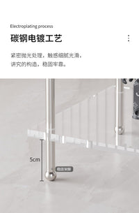 中古风亚克力置物架小推车客厅沙发边几透明床头柜多层收纳展示架 4层小号【24*40*98.5cm】