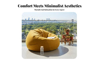 Comfortable Bean Bag Chair Supportive Backrest Bean Bag Sofa Collapse-Resistant Soft Seating Skin-Friendly for Adults, Students, Teens, Bedroom, Balcony, Living Room, Reading Nook