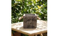 Vintage Wooden Planter Box with Rope Handles Sturdy Wood Planter Box Lightweight Compact for Entryway