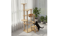 Large Cat Climbing Tree resistant Sisal Scratching Column Structure Double Tunnel Furry Friend Accessory