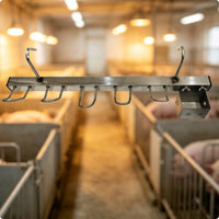 Heavy-Duty Metal Hanging Pig Frame Welded Pig Hanger with Hooks Wall-Mounted Hardware for Slaughterhouse