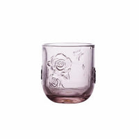 2 Pieces Large Capacity Vintage Design Water Carafe Set Dishwasher Safe Floral Embossed Glass Carafe Heat-Resistant for Guests, Bedroom