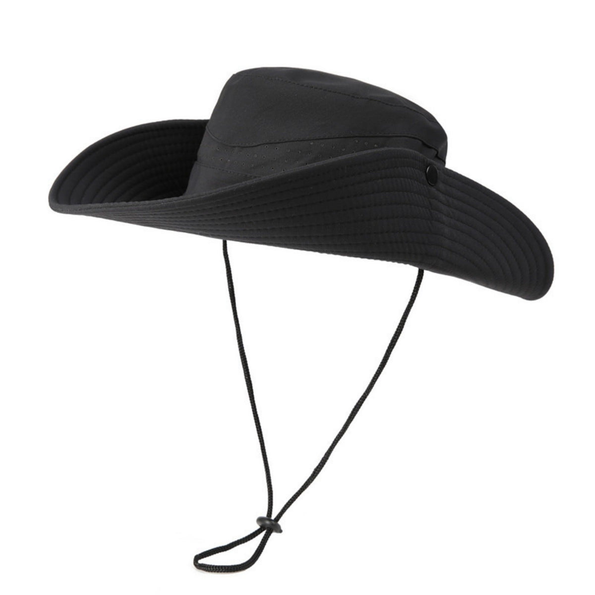 Sun Protection Chin Strap Fishing Hat Breathable Fishing Pail Hat Quick-Drying Outdoor Headwear Convertible Design for Climbing